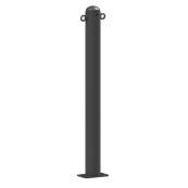 Ornamental bollard | Series 480B | � 82 mm | stationary, to be fixed by plugswith base plate 100 x 150 mm | without lock | with 2 eyelets